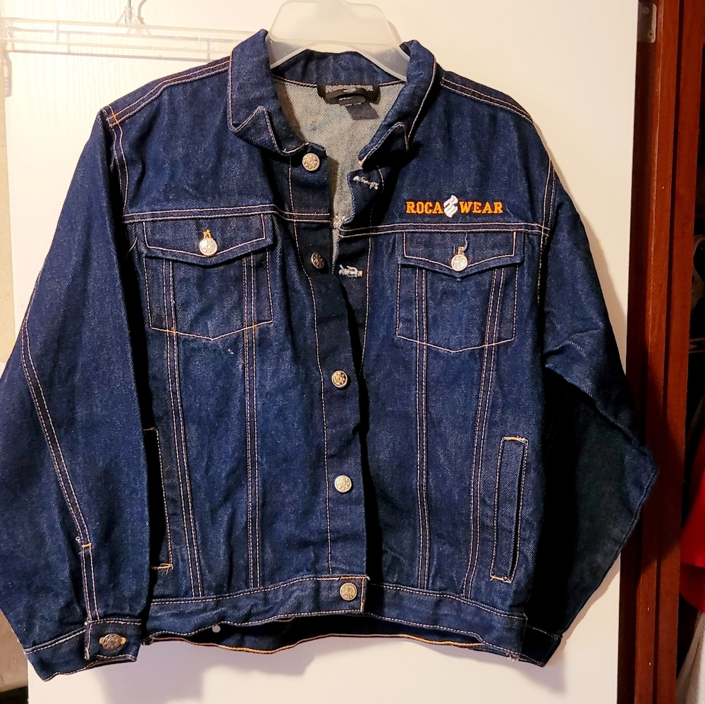 Rocawear demin boy jacket size 14.